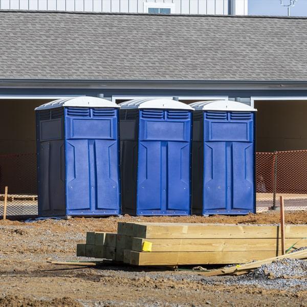 Heavy-duty construction site porta potty in Flint, Michigan